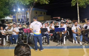 Banda de Música 26 de Julho comemora aniversário com show em praça pública