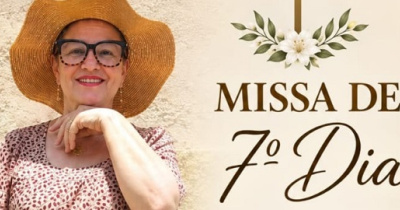 CONVITE MISSA: Sétimo dia do falecimento de Sebastiana Maria Machado Santos