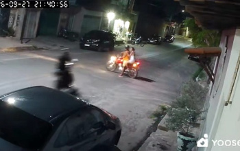 Acidente entre duas motocicletas na Avenida Eurípedes de Aguiar deixa duas pessoas feridas em Floriano