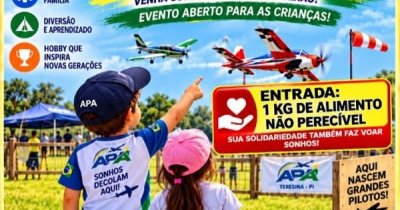  Céu de Teresina vira palco de show aéreo neste domingo com evento solidário de aeromodelismo