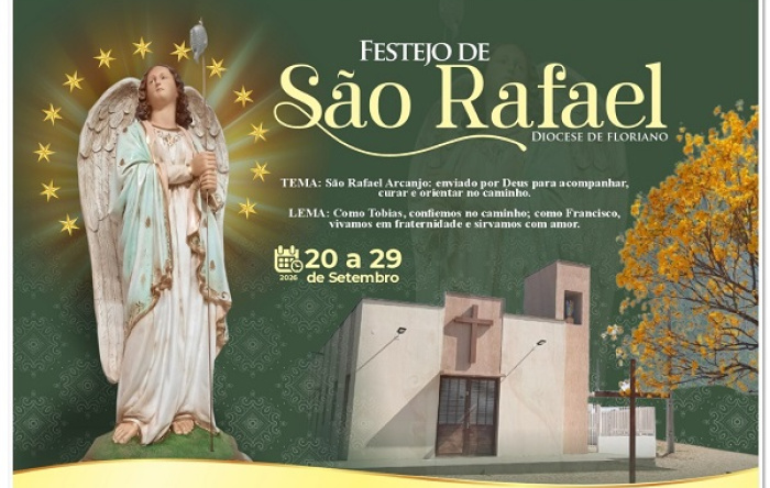 Confira a programação do festejo de São Rafael neste dia 26/09/2026