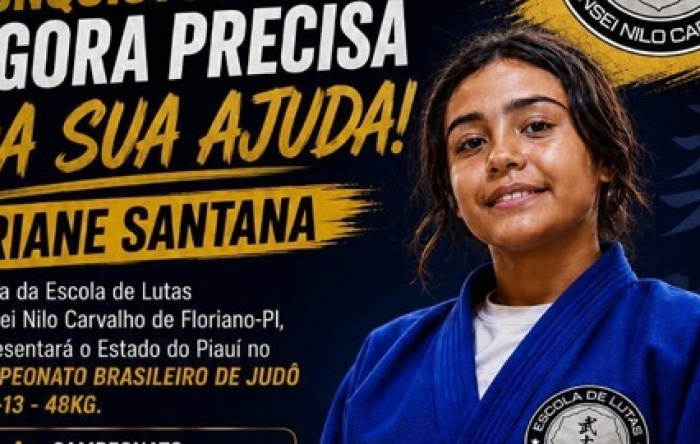Ariane Santana representa Floriano no Campeonato Brasileiro de Judô em Macapá