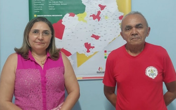 Coronel que doou sangue durante 50 anos visita o hemocentro de Floriano