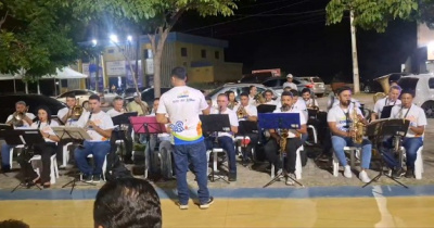 Banda de Música 26 de Julho comemora aniversário com show em praça pública