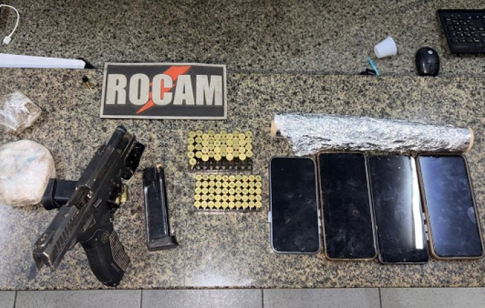 Polícia Militar apreende pistola, munições e drogas durante ação em Luís Correia