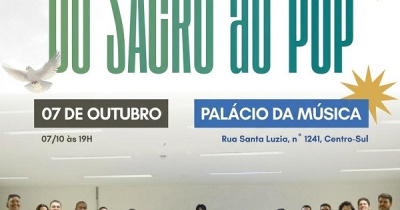 Coral da UFPI apresenta Do Sacro ao Pop no Palácio da Música nesta quarta-feira