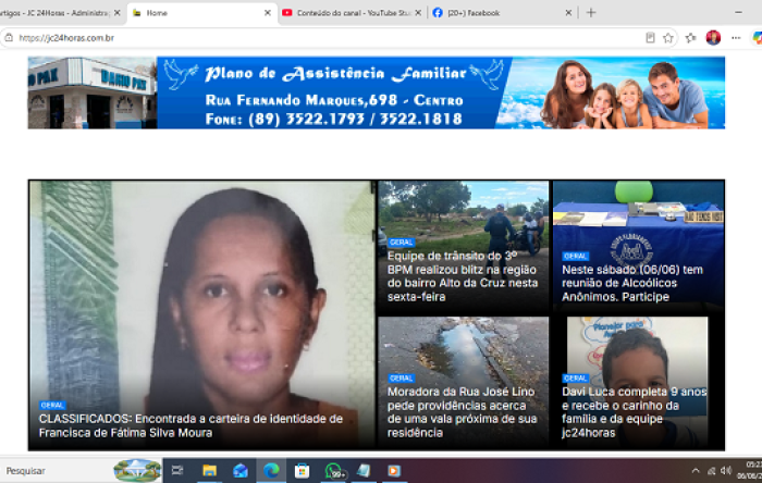 Confira os destaques do Portal jc24horas neste dia 06/06/2026