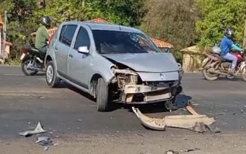 Acidente entre carro de passeio e caminhão deixa uma pessoa ferida em Floriano.