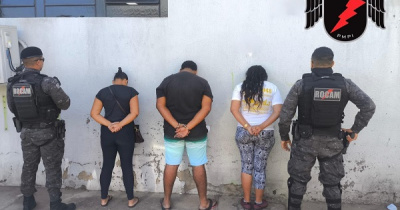 Rocam prende três pessoas e apreende pistola calibre .40 durante abordagem em posto de combustíveis em Teresina