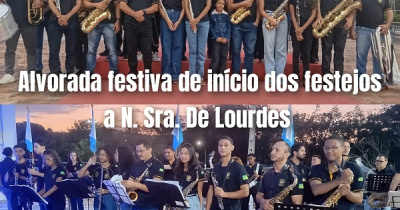 Banda de música Manoel Fabiano participa com brilhantismo nos festejos de N S de Lourdes