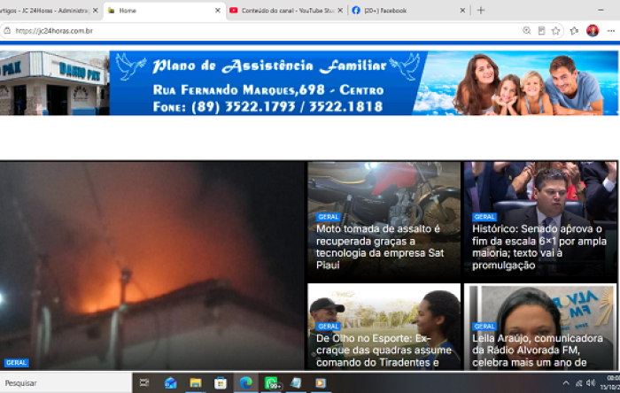 Confira os destaques do Portal jc24horas neste dia 15/10/2026
